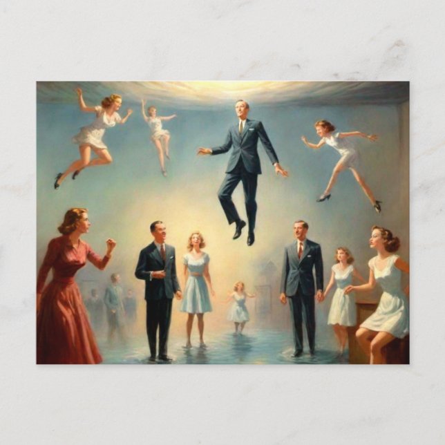 Cartão Postal Pessoas subaquáticas estranhas (Frente)