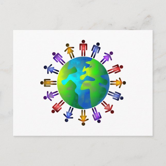 Cartão Postal Pessoas World (Frente)