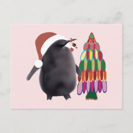 Cartão Postal Pesto Pinguim Natal #5