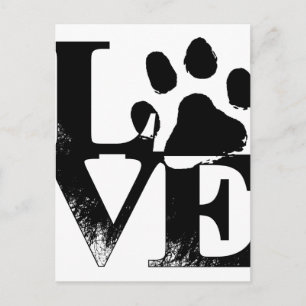 Cartão Postal Pet Love - Paw Print