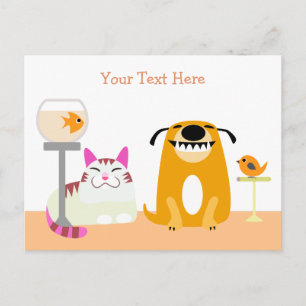 Cartão Postal Pet Sitting Business Postal