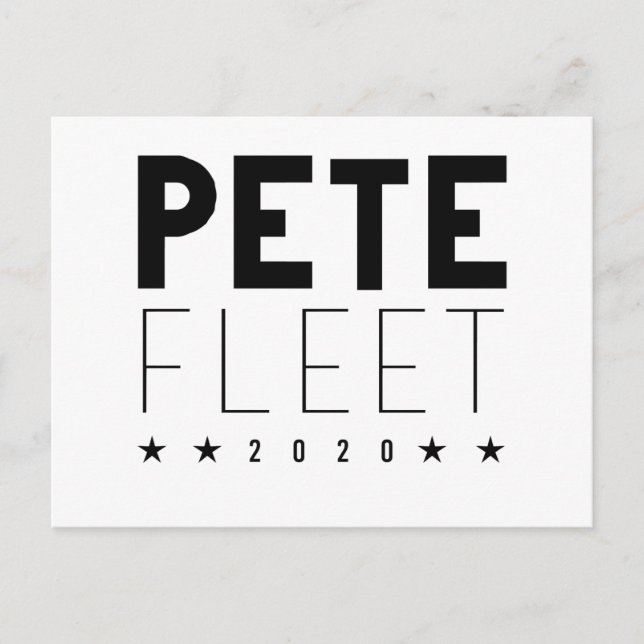 Cartão Postal Pete Fleet 2020 (Frente)