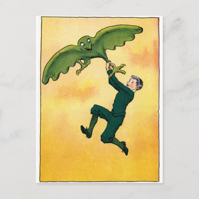 Cartão Postal Peter e o Pássaro Balão “O Rei Gnomo de Oz” (Frente)