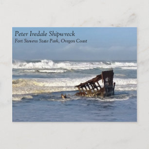 Cartão Postal Peter Iredale Shipwreck, Costa do Oregon