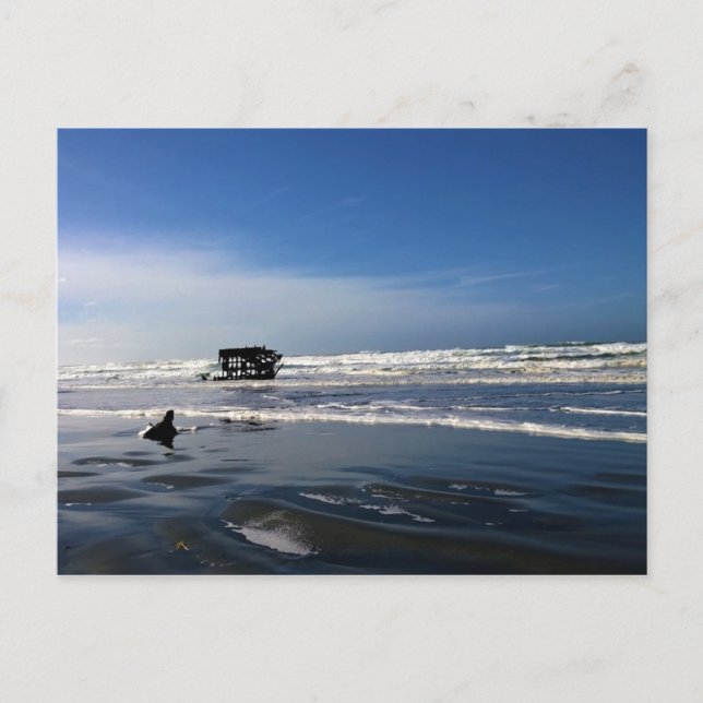 Cartão Postal Peter Iredale Shipwreck, Costa do Oregon (Frente)