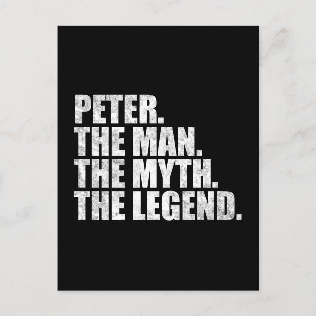 Cartão Postal Peter name, Peter The Man The Myth The Legend (Frente)