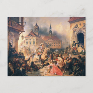 Cartão Postal Peter, o Excelente conquistou Narva em 1704, 1859