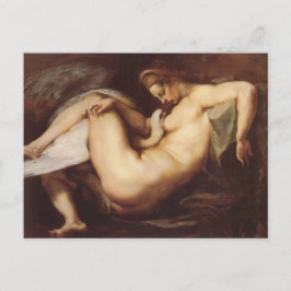Cartão Postal Peter Paul Rubens - Leda e o Cisne