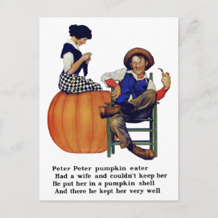 CARTÃO POSTAL PETER PETER PUMPKIN EATER