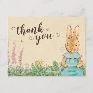 Cartão Postal Peter Rabbit Aniversário Da Menina - Obrigado