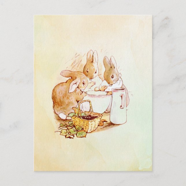 Cartão Postal Peter Rabbit Beatrix Potter (Frente)