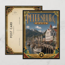 Petersburgo Alasca Arte Deco Vintage Era de Ouro