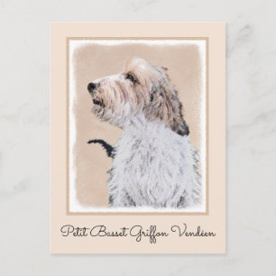 Cartão Postal Petit Basset Griffon Vendéen Painting - Arte Cani