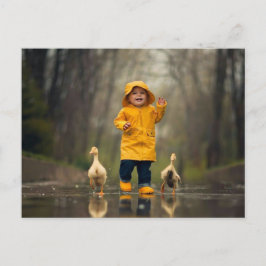 Cartão Postal Petit enfant et canards
