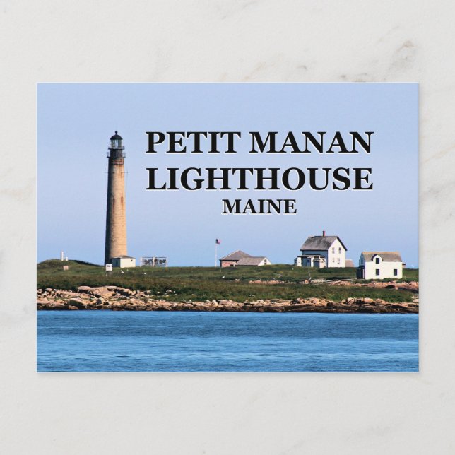 Cartão Postal Petit Manan Lighthouse, Cartão-postal Maine (Frente)