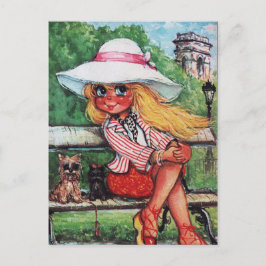 Cartão Postal Petit Poulbot chiens