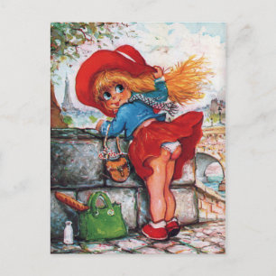 Cartão Postal Petit Poulbot en jupe