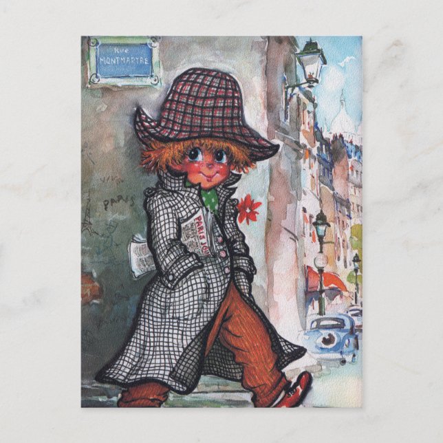 Cartão Postal Petit Poulbot Montmartre (Frente)