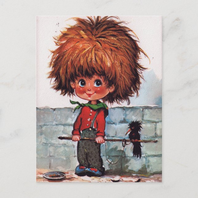 Cartão Postal Petit Poulbot oiseau (Frente)