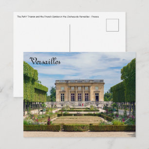 Cartão Postal Petit Trianon e Jardim Francês em Versalhes