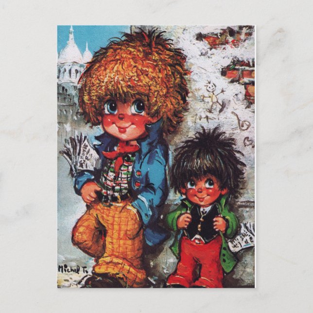 Cartão Postal Petits Poulbots (Frente)