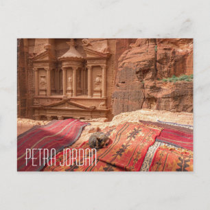 Cartão postal Petra Jordan cat