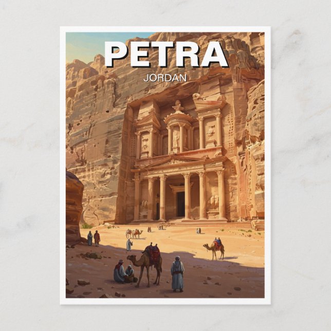 Cartão Postal Petra Jordan Viagem (Frente)