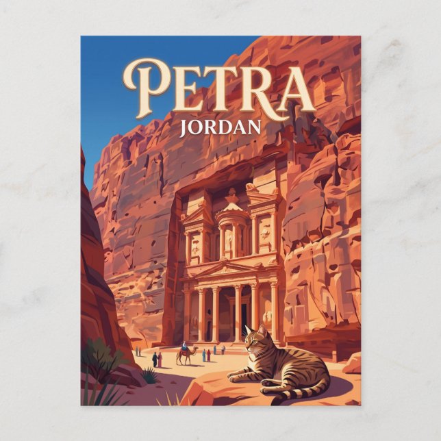Cartão Postal Petra Jordânia (Frente)