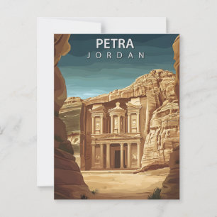 Cartão Postal Petra Jordânia Antiga Ruínas Vintage