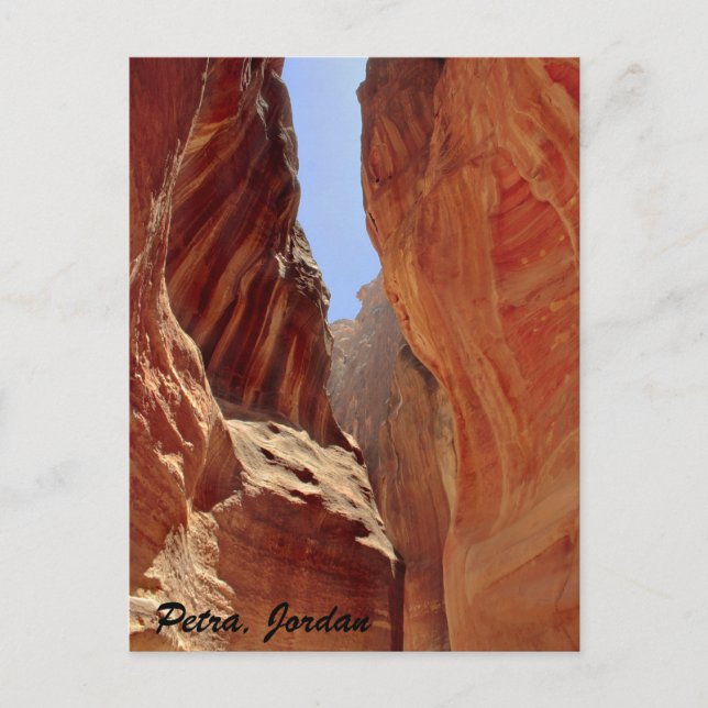 Cartão Postal Petra, Jordânia, slot canyon (Frente)