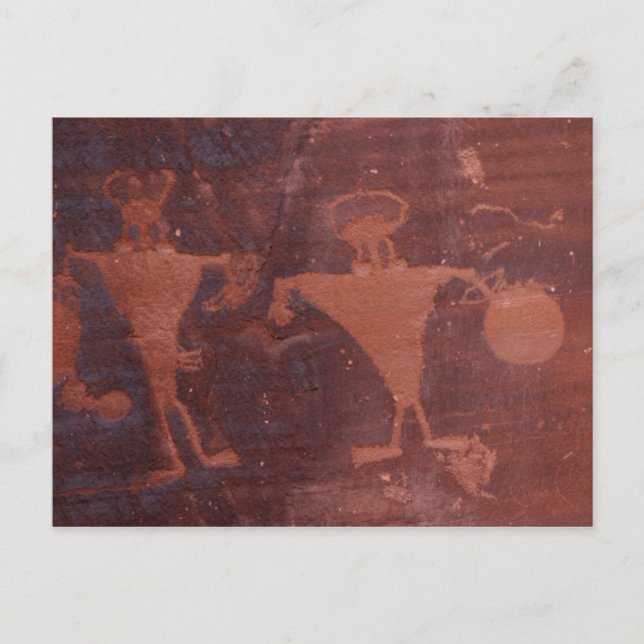 Cartão Postal Petroglife em Moab, Utah (Frente)