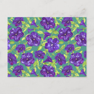 Cartão Postal Petunia Night Sky no Travesseiro decorativo de fun