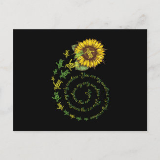Cartão Postal Pguin Sunflower