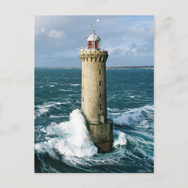Cartão Postal Phare de Kéréon Finistère França (Frente)