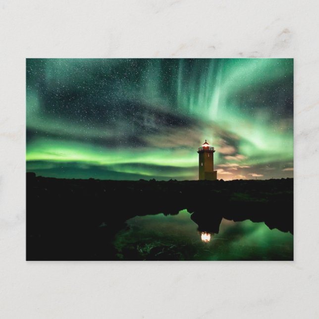 Cartão Postal Phare de Stafnesvegur Islande (Frente)