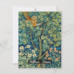 Cartão Postal Pheasant Tapeçaria - William Morris