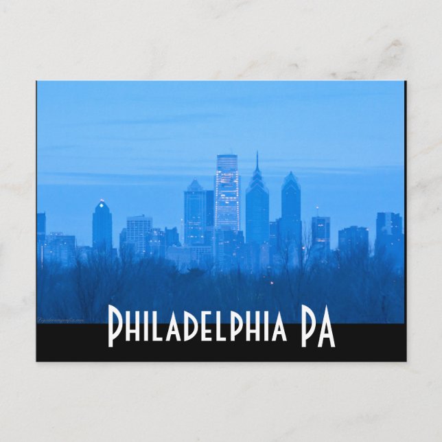 Cartão Postal Philadelphia PA (Frente)