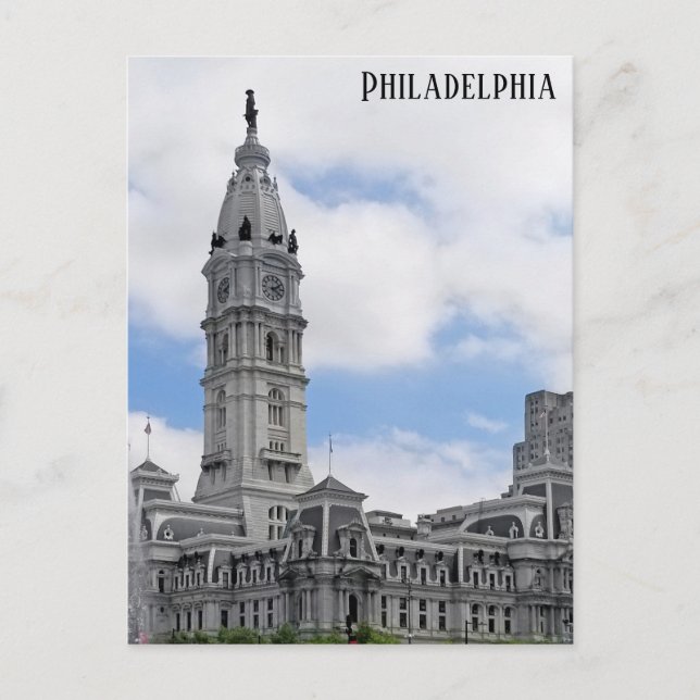Cartão Postal Philadelphia Pennsylvania City Hall - Foto Viagem (Frente)