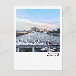 Cartão Postal Philadelphia Postcard-Penn's Landing Boats