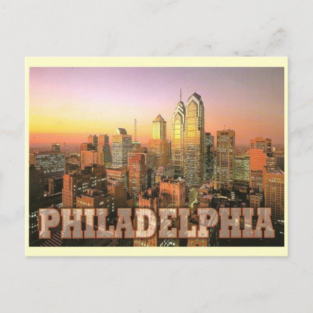 CARTÃO POSTAL PHILADELPHIA SKYLINE (Frente)