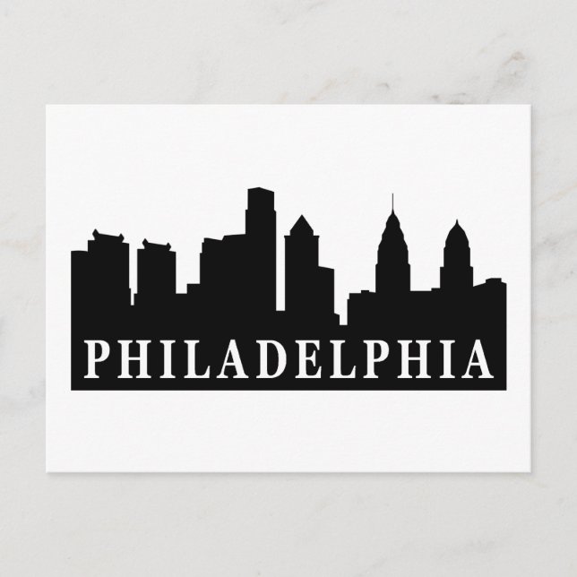 Cartão Postal Philadelphia Skyline (Frente)