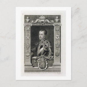 Cartão Postal Philip II (1527-98) Rei da Espanha de 1556, grava