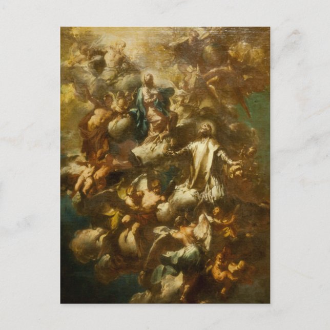 Cartão Postal Philip Neri em Glória por Giovanni Ferretti (Frente)