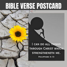 Cartão Postal Philippians 4:13 Bíblia Verse Christian