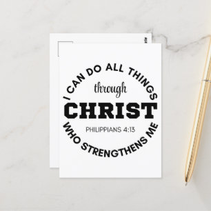 Cartão Postal Philippians 4:13 Eu posso fazer todas as coisas Es