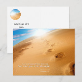 Cartão Postal Philippians 4:13: Eu posso fazer tudo através dele