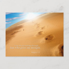Cartão Postal Philippians 4:13: Eu posso fazer tudo através dele