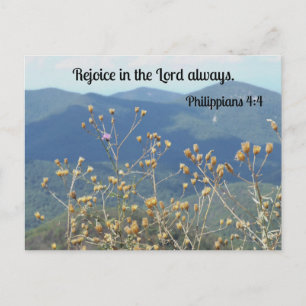 Cartão Postal Philippians 4:4 Realegria no Senhor sempre