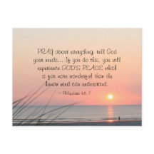 Philippians 4:6 rezam por tudo o Oceano Sunset