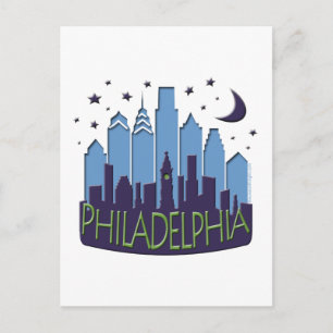 Cartão Postal Philly Skyline mega legal